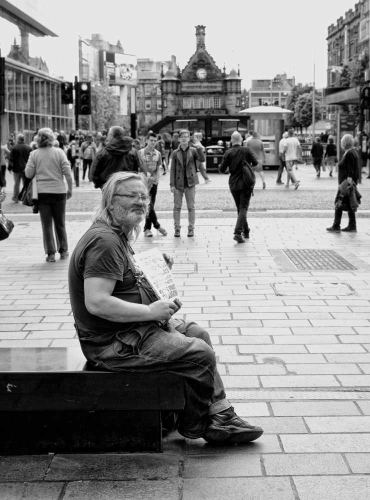 Handing tickets out for god in Glasgow
