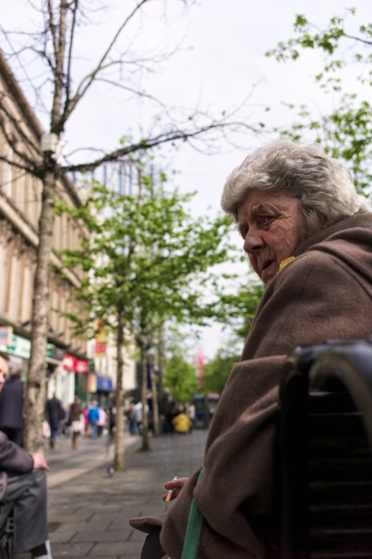 Happiness is a warm fag and a bench to scowl from 