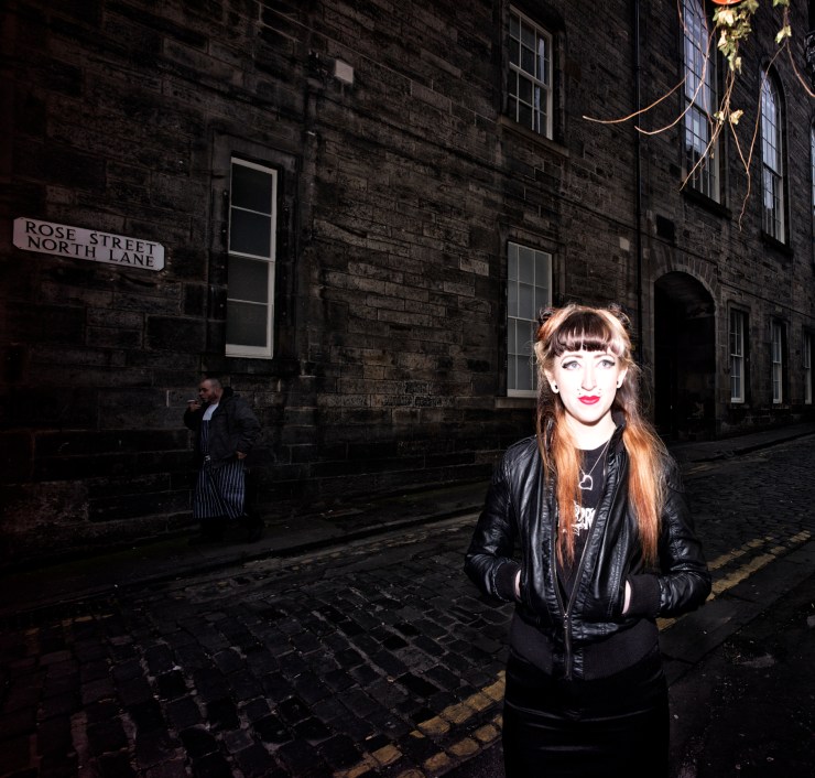 A girl down the lane