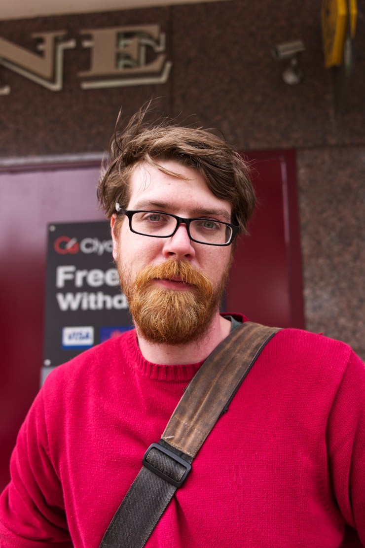 Young man on Cambridge street